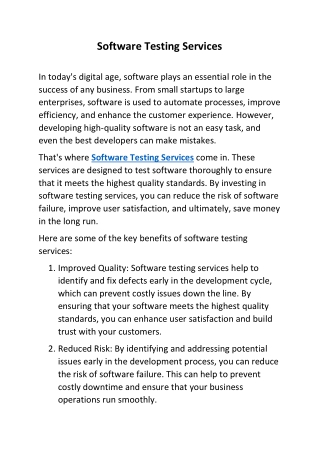 Quality Assurance Software Testing Company - Software Testing Firms | V2Soft