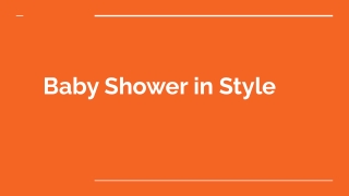 Baby Shower in Style