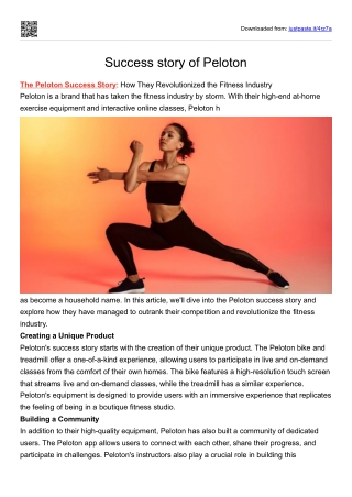 success story of peloton