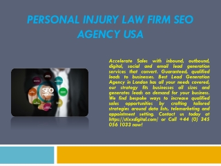 Personal Injury Law Firm SEO Agency USA