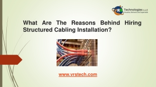 What Are The Reasons Behind Hiring Structured Cabling Installation?