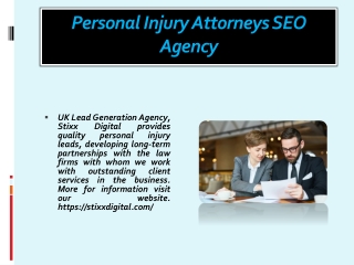 Personal Injury Attorneys SEO Agency