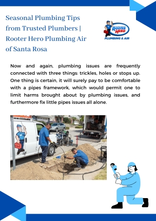 Seasonal Plumbing Tips from Trusted Plumbers | Rooter Hero Plumbing Air of Santa Rosa