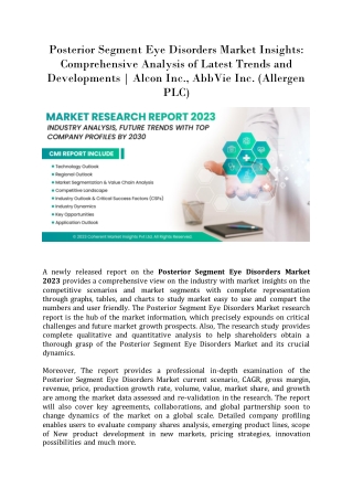 Posterior Segment Eye Disorders Market Insights