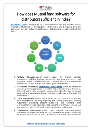 How does Mutual fund software for distributors sufficient in India