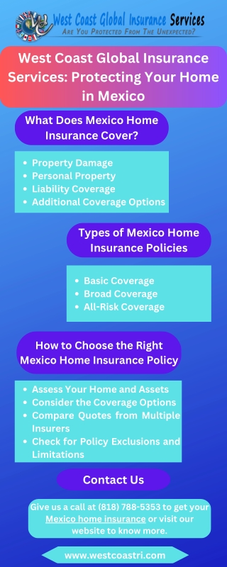 West Coast Global Insurance Services Protecting Your Home in Mexico