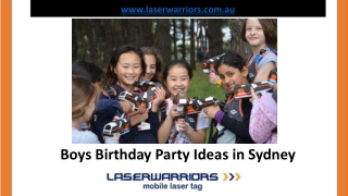 Boys Birthday Party Ideas in Sydney