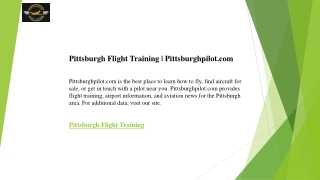 Pittsburgh Flight Training  Pittsburghpilot.com