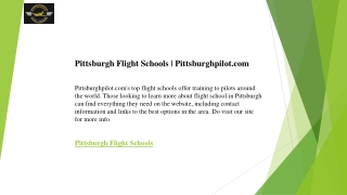 Pittsburgh Flight Schools  Pittsburghpilot.com