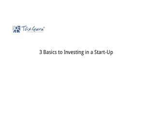3 Basics to Investing in a Start-Up