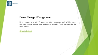 Detect Chatgpt  Zerogpt.com