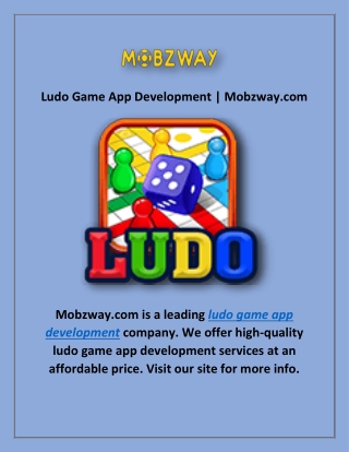 Ludo Game App Development | Mobzway.com