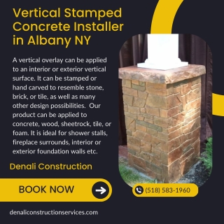 Vertical Stamped Concrete Installer in Albany NY