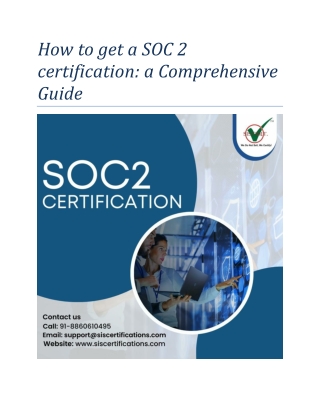 How to get a SOC 2 certification: a Comprehensive Guide