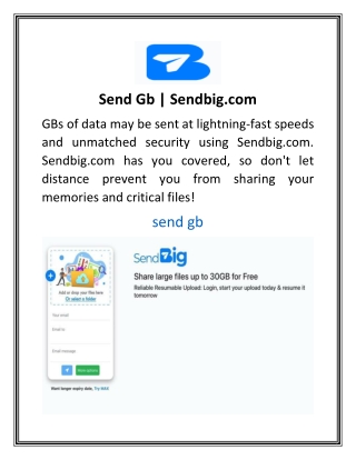 Send Gb  Sendbig.com
