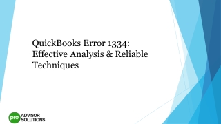 Easy methods to resolve QuickBooks Error 1334