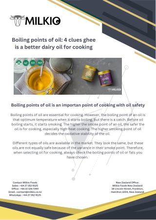 Boiling points of oil