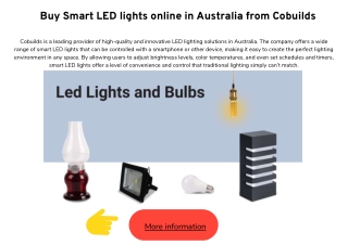 Buy Smart LED lights online in Australia from Cobuilds