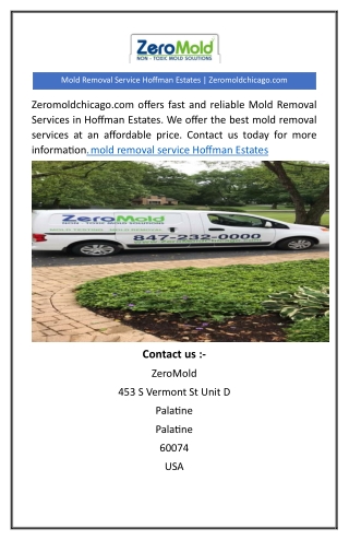 Mold Removal Service Hoffman Estates | Zeromoldchicago.com