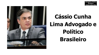 Cássio Cunha Lima Advogado e Político Brasileiro