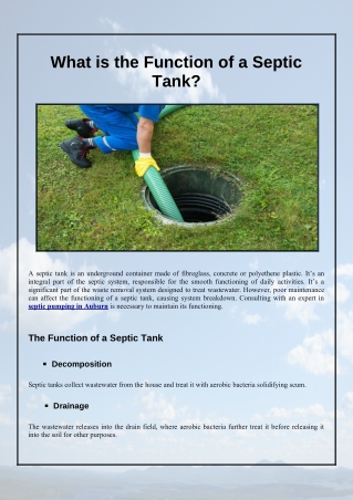 How Do Septic Tanks Work