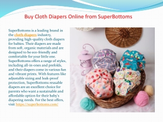 Buy Cloth Diapers Online from SuperBottoms