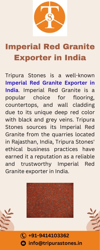 Imperial Red Granite Exporter in India