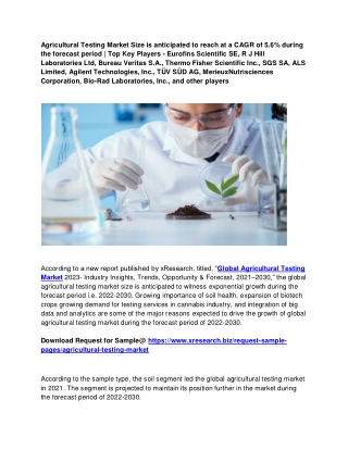 Agricultural Testing Market