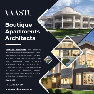 Boutique Apartments Architects - Vaastu Designers