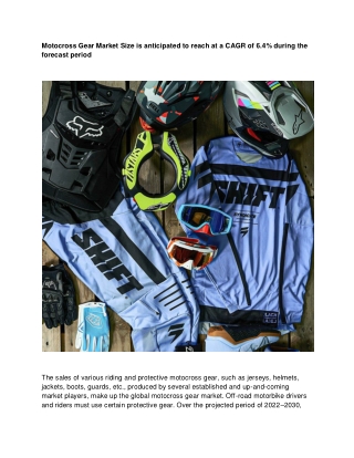 Motocross Gear Market