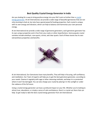 Get the Best Merkaba Crystal Star from Jet International