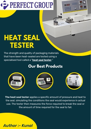 Heat Seal Tester | Perfectgroupindia