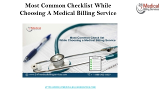 Most Common Checklist While Choosing A Medical Billing Services