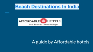 Beach destination in India