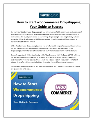 How to Start woocommerce Dropshipping_Your Guide to Success