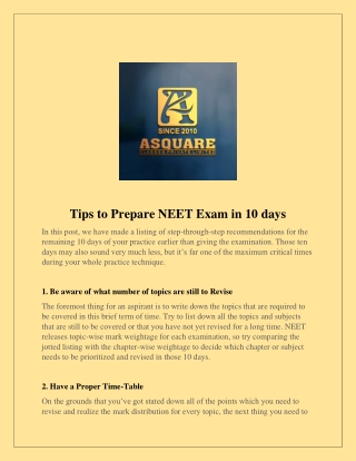 NEET Classes in Pimpri Chinchwad | Asquareclasses