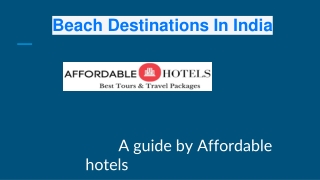 Beach destination in india