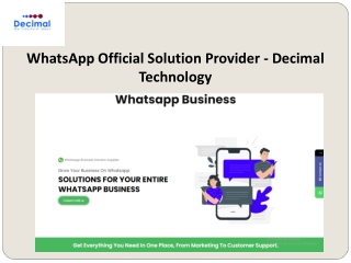 WhatsApp Official Solution Provider - Decimal Technology