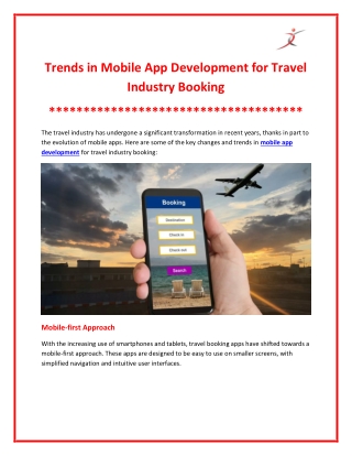 What are the Latest Trends in Mobile App Development for the Travel Industry?