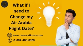 How to change Air Arabia flight Date