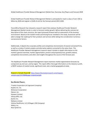 Healthcare Provider Network Management Market