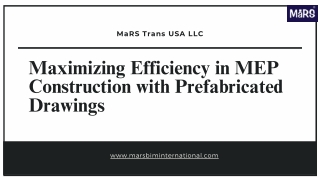 Maximizing Efficiency in MEP Construction with Prefabricated Drawings