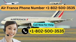 Air France Phone Number  1-802-500-3535