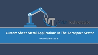 Custom Sheet Metal Applications In The Aerospace Sector