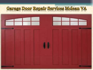 Garage Door Repair Services Mclean VA