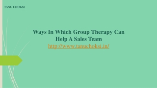 Ways in which group therapy can help a sales team