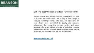 Get The Best Wooden Outdoor Furniture In Uk