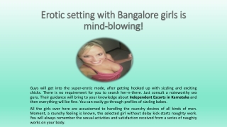 Erotic setting with Bangalore girls is mind-blowing!