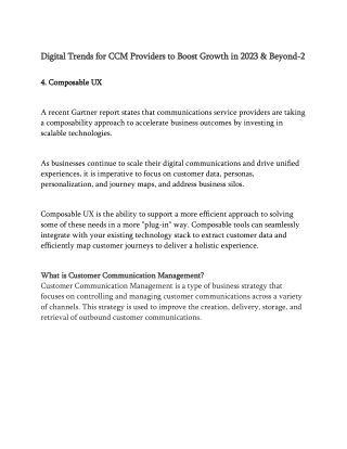 Digital Trends for CCM Providers to Boost Growth in 2023