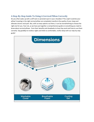 A Step By Step Guide To Using A Cervical Pillow Correctly